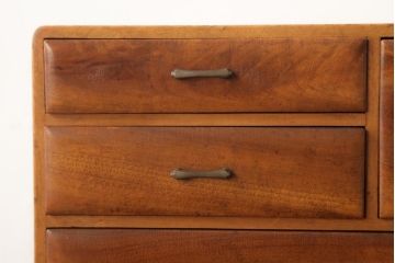 レトロ家具　和製アンティーク　昭和初期　楠材　優しげな木目が品のある小引き出し(小物収納)(R-037310)