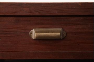 アンティーク雑貨　和製アンティーク　古い松材の風合いが味のある引き出し付き飾り台(花台)