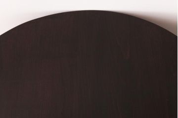 レトロ家具　昭和レトロ　栓材　渋みのある懐かしい雰囲気の丸ちゃぶ台(折り畳み式テーブル、ローテーブル)(R-037312)