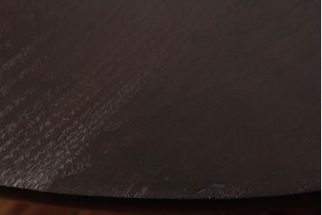 レトロ家具　昭和レトロ　栓材　渋みのある懐かしい雰囲気の丸ちゃぶ台(折り畳み式テーブル、ローテーブル)(R-037312)