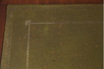 アンティーク家具　イギリスアンティーク　マホガニー材　レザートップがお洒落なバタフライコンソールテーブル(サイドテーブル)