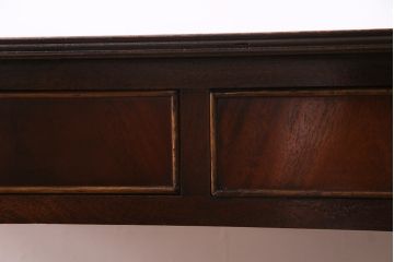 アンティーク家具　イギリスアンティーク　マホガニー材　レザートップがお洒落なバタフライコンソールテーブル(サイドテーブル)