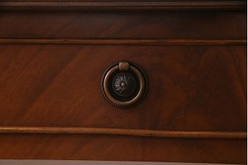 アンティーク家具　イギリスアンティーク　マホガニー材　レザートップがお洒落なバタフライコンソールテーブル(サイドテーブル)