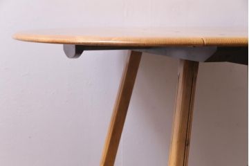 ヴィンテージ家具　英国イギリスビンテージ　ERCOL(アーコール)　オーク材製ダイニングテーブル(バタフライテーブル、エクステンションテーブル)(R-037321)