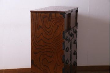 当店リメイク家具　岩谷堂箪笥　獅子金具　脚付整理タンス(和タンス、チェスト、戸棚)(R-037322)