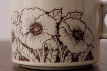イギリスビンテージ　HORNSEA(ホーンジー)　Cornrose(コーンローズ)　カップ&ソーサー2客セット(R-037324)