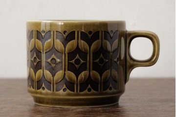 ヴィンテージ雑貨　イギリスビンテージ　HORNSEA(ホーンジー)　HEIRLOOM(エアルーム)　カップ&ソーサー3客セット(R-037325)