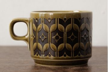 ヴィンテージ雑貨　イギリスビンテージ　HORNSEA(ホーンジー)　HEIRLOOM(エアルーム)　カップ&ソーサー3客セット(R-037325)
