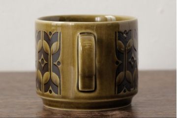 ヴィンテージ雑貨　イギリスビンテージ　HORNSEA(ホーンジー)　HEIRLOOM(エアルーム)　カップ&ソーサー3客セット(R-037325)