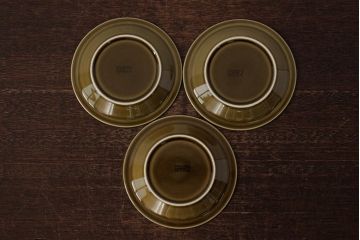 ヴィンテージ雑貨　イギリスビンテージ　HORNSEA(ホーンジー)　HEIRLOOM(エアルーム)　カップ&ソーサー3客セット(R-037325)