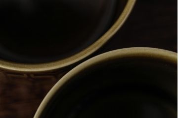 ヴィンテージ雑貨　イギリスビンテージ　HORNSEA(ホーンジー)　HEIRLOOM(エアルーム)　カップ&ソーサー2客セット(R-037326)