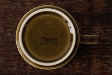 ヴィンテージ雑貨　イギリスビンテージ　HORNSEA(ホーンジー)　HEIRLOOM(エアルーム)　カップ&ソーサー2客セット(R-037326)