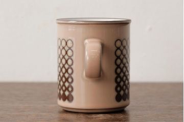 ヴィンテージ雑貨　イギリスビンテージ　HORNSEA(ホーンジー)　CORAL(コーラル)　カップ&ソーサー3客セット(洋食器)(R-037327)