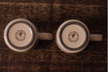 ヴィンテージ雑貨　イギリスビンテージ　HORNSEA(ホーンジー)　CORAL(コーラル)　カップ&ソーサー2客セット(洋食器)(R-037328)