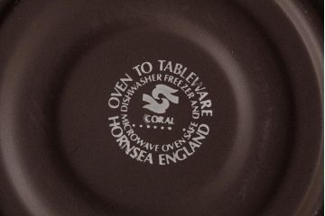 ヴィンテージ雑貨　イギリスビンテージ　HORNSEA(ホーンジー)　CORAL(コーラル)　カップ&ソーサー2客セット(洋食器)(R-037328)