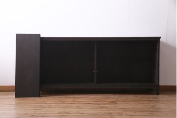ラフジュ工房オリジナル　アンティーク建具リメイク　和モダンな脚付サイドボード(書院戸、組子、キャビネット)(R-037329)