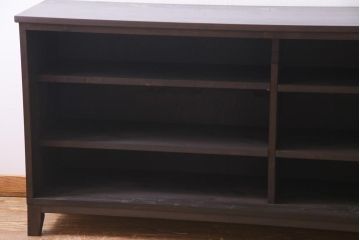 ラフジュ工房オリジナル　アンティーク建具リメイク　和モダンな脚付サイドボード(書院戸、組子、キャビネット)(R-037329)