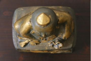 富永直樹作　招福童子　ブロンズ置物(R-037332)