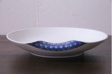 アンティーク雑貨　箱付き　柿右衛門　8寸変形皿5枚セット(ひげ皿)(R-037333)