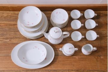 アンティーク雑貨　RC　ノリタケ(日陶・則武)　ホームセット(ポット、皿、カップ&ソーサー)(R-037334)