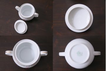 アンティーク雑貨　RC　ノリタケ(日陶・則武)　ホームセット(ポット、皿、カップ&ソーサー)(R-037334)