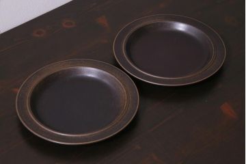 ヴィンテージ雑貨　北欧ビンテージ　ARABIA(アラビア)　Ruska(ルスカ)　プレート2枚セット(大皿)(R-037338)