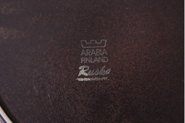 ヴィンテージ雑貨　北欧ビンテージ　ARABIA(アラビア)　Ruska(ルスカ)　プレート2枚セット(大皿)(R-037338)