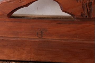 アンティーク家具　鷲と松の図　和の雰囲気を高める欄間(明り取り、ガラス無し)(R-037340)