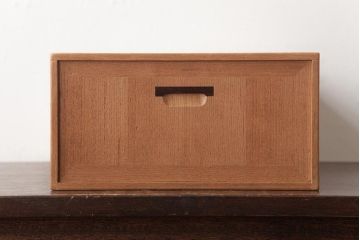 アンティーク雑貨　指物　桐材　シンプルな上手物の書箱(書類箱、帳簿入れ)(R-037346)
