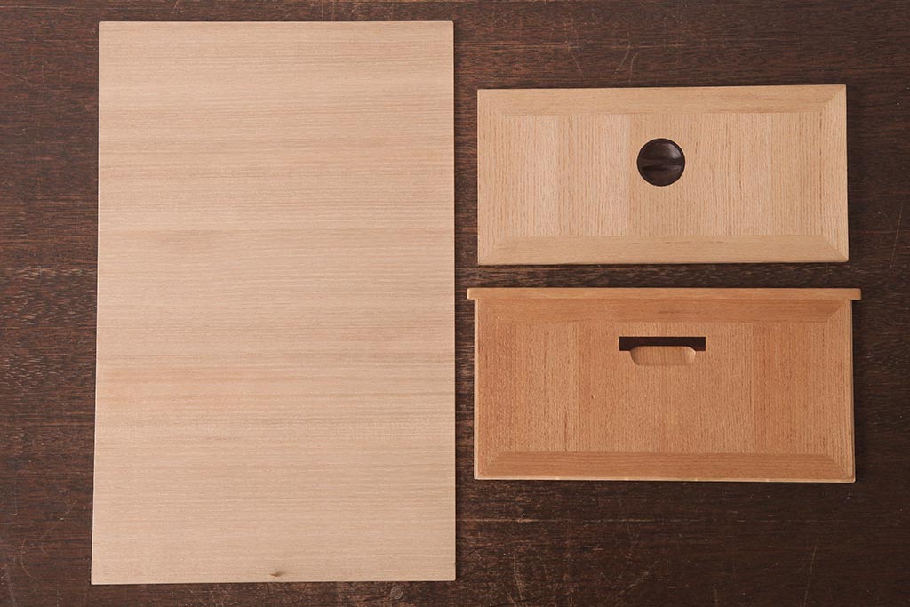 アンティーク雑貨　指物　桐材　シンプルな上手物の書箱(書類箱、帳簿入れ)(R-037346)