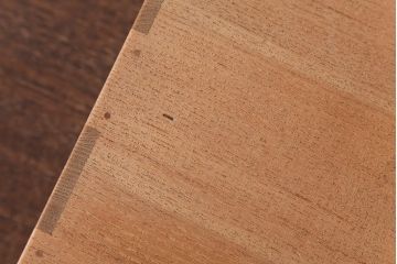 アンティーク雑貨　指物　桐材　シンプルな上手物の書箱(書類箱、帳簿入れ)(R-037346)