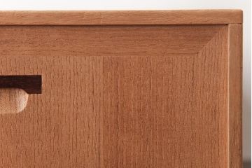 アンティーク雑貨　指物　桐材　シンプルな上手物の書箱(書類箱、帳簿入れ)(R-037346)