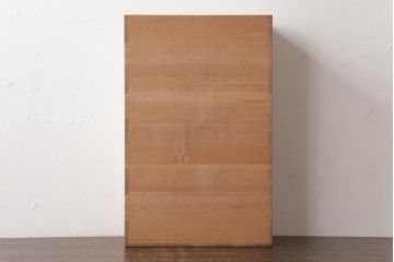 アンティーク雑貨　指物　桐材　シンプルな上手物の書箱(書類箱、帳簿入れ)(R-037346)