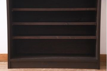 アンティーク家具　ラフジュ工房オリジナル　古建具リメイク　組子の模様の引き戸が風情漂うキャビネット(収納棚、戸棚、書院戸)(R-037348)