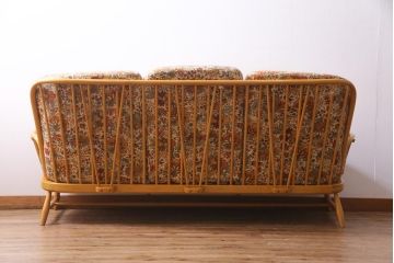 ヴィンテージ家具　英国イギリスビンテージ　ERCOL(アーコール)　ジュビリー(Jubilee)　3人掛けソファ(三人掛け、イージーチェア)(R-037350)