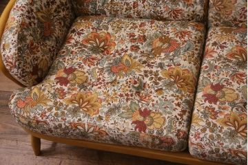 ヴィンテージ家具　英国イギリスビンテージ　ERCOL(アーコール)　ジュビリー(Jubilee)　3人掛けソファ(三人掛け、イージーチェア)(R-037350)