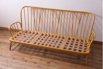 ヴィンテージ家具　英国イギリスビンテージ　ERCOL(アーコール)　ジュビリー(Jubilee)　3人掛けソファ(三人掛け、イージーチェア)(R-037350)