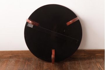 アンティーク家具　漆塗り　個性的な脚が目を引く珍しいデザインのちゃぶ台(丸テーブル)(R-037354)