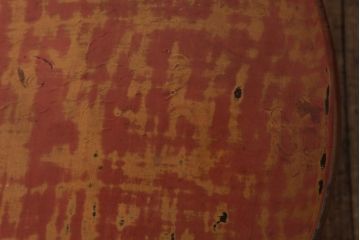 アンティーク家具　漆塗り　個性的な脚が目を引く珍しいデザインのちゃぶ台(丸テーブル)(R-037355)