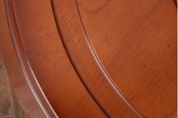 中古　ビンテージカリモク　上品な挽き物加工が施されたポールハンガー(コートハンガー)(R-037357)