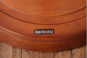 中古　ビンテージカリモク　上品な挽き物加工が施されたポールハンガー(コートハンガー)(R-037357)