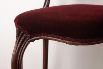 アンティーク家具　イギリスアンティーク　マホガニー材　優雅なバルーンバックチェア(ダイニングチェア、椅子)(R-037361)