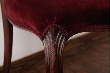 アンティーク家具　イギリスアンティーク　マホガニー材　優雅なバルーンバックチェア(ダイニングチェア、椅子)(R-037361)