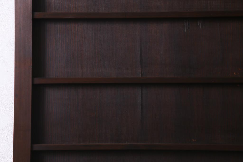 レトロ建具　昭和中期　落ち着いた色味が味わい感じる木製ドア(扉、建具)