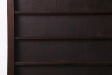 レトロ建具　昭和中期　落ち着いた色味が味わい感じる木製ドア(扉、建具)