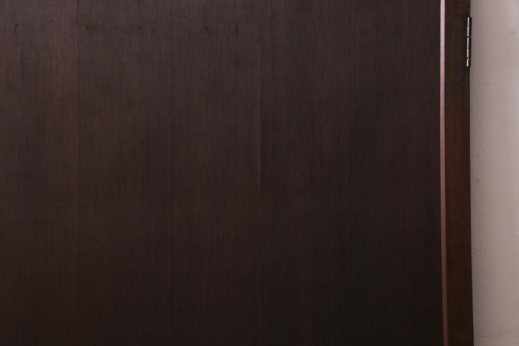 レトロ建具　昭和中期　落ち着いた色味が味わい感じる木製ドア(扉、建具)