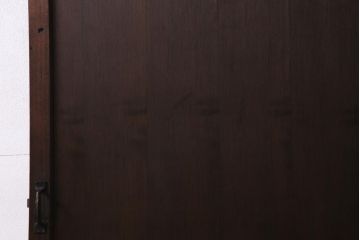 レトロ建具　昭和中期　落ち着いた色味が味わい感じる木製ドア(扉、建具)