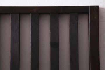 アンティーク建具　明治大正期　風情を感じさせる和モダンな縦格子戸1枚(建具、はめ殺し、DIY)