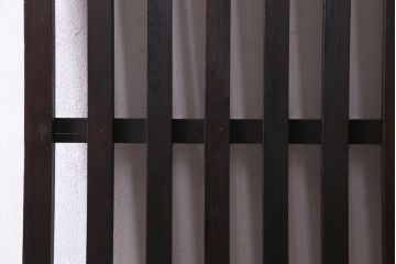 アンティーク建具　明治大正期　風情を感じさせる和モダンな縦格子戸1枚(建具、はめ殺し、DIY)