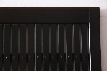 アンティーク建具　和製アンティーク　和の風情を演出してくれる平格子戸2枚セット(引き戸、ガラス戸)(R-037367)